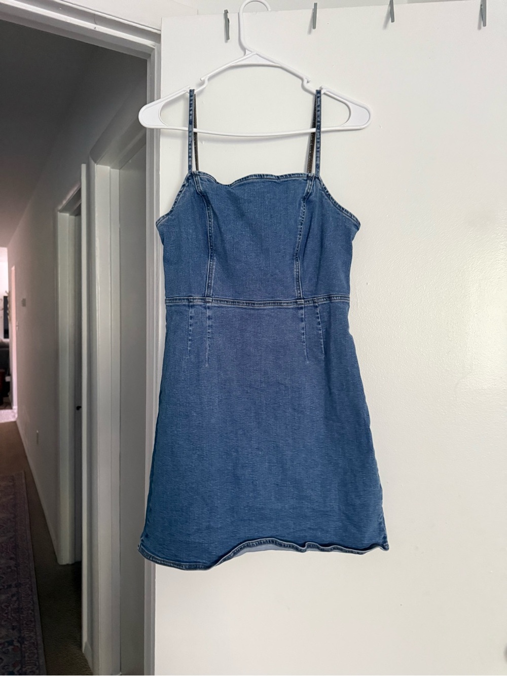 O'Neill Blue Denim Spaghetti-Strap Mini Dress